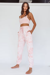 Serene Racerback Crop Top Pink