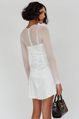 Moon Rising Faux Bolero Mini Dress White
