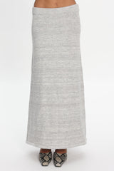 Duma Knit Maxi Skirt Light Grey