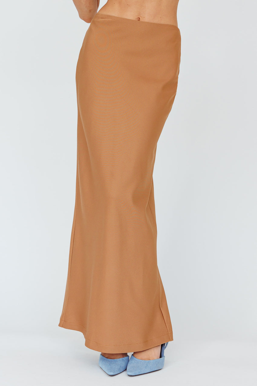 Valencia Flare Midi Skirt Mocha