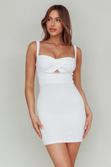 En Pointe Diamante Rope Mini Dress Ivory